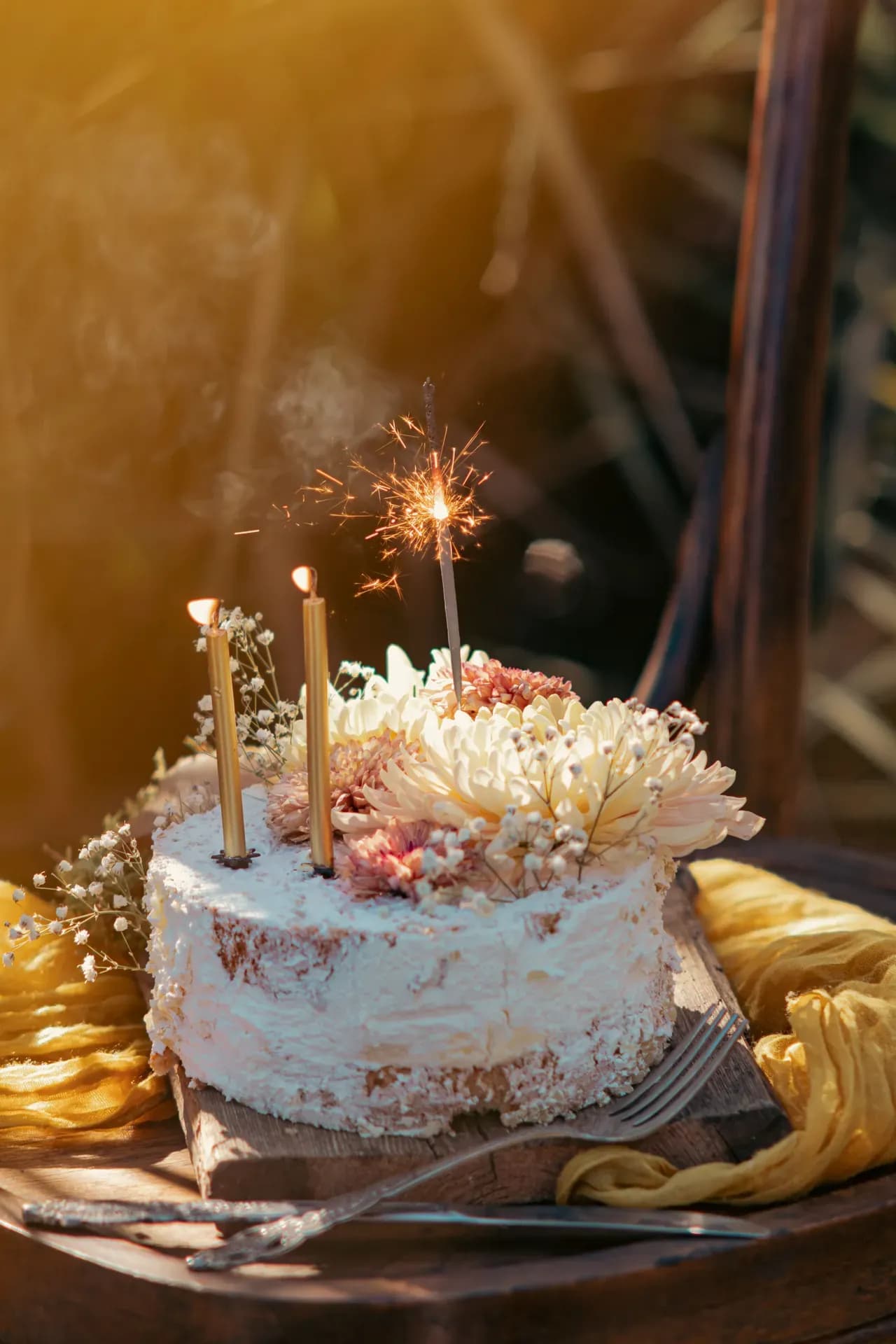 Friends enjoying a joyful birthday celebration