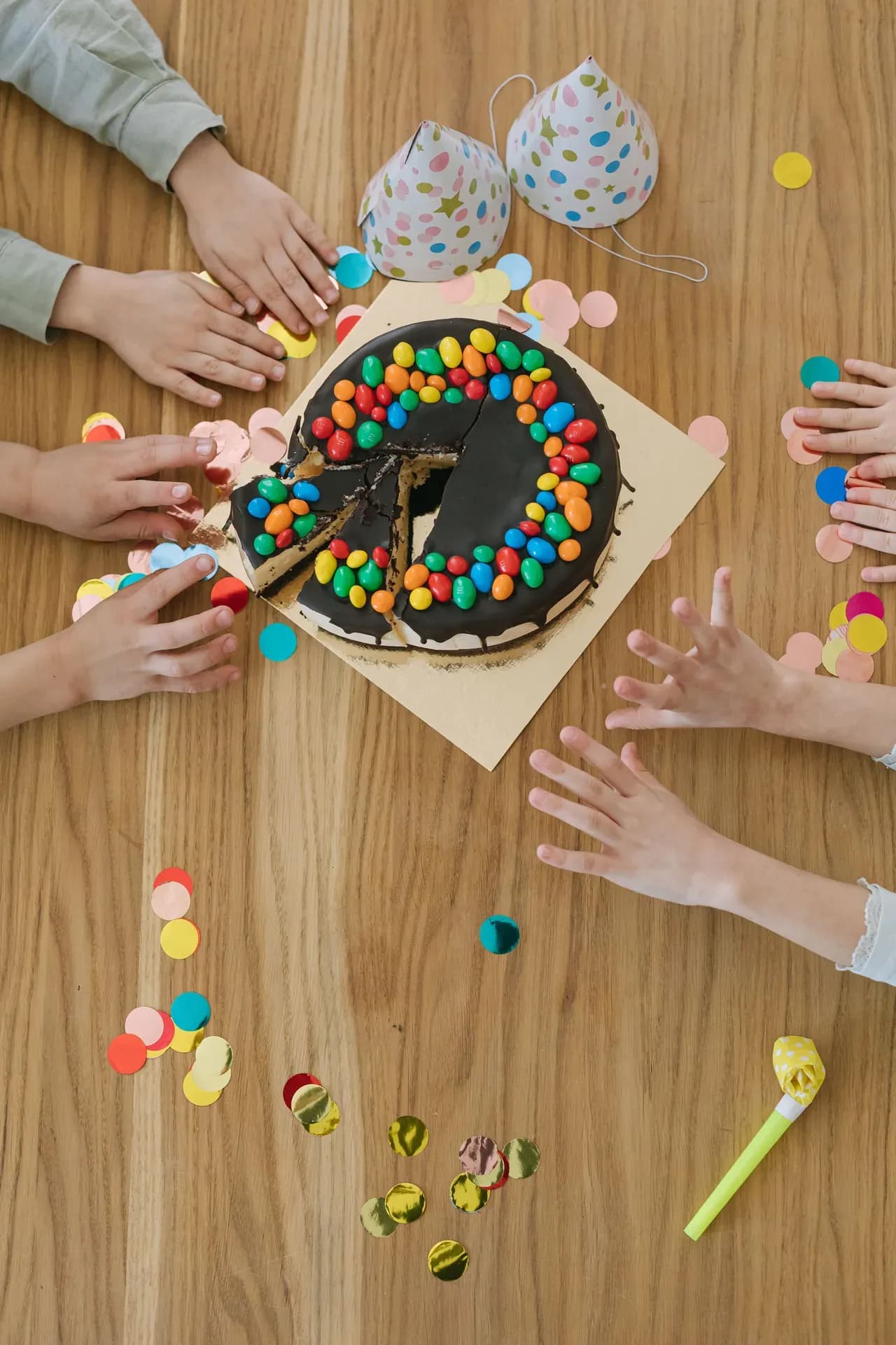 Friends celebrating a birthday together